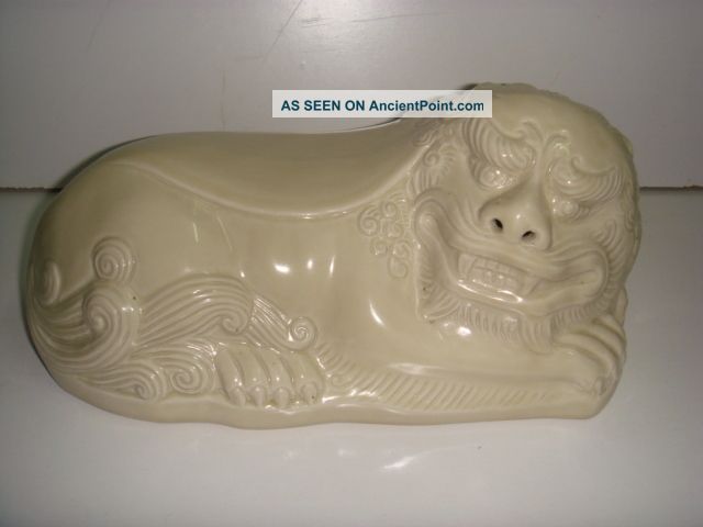 Valuable Chinese Ding Kiln Porcelain Lion Pillow Other photo