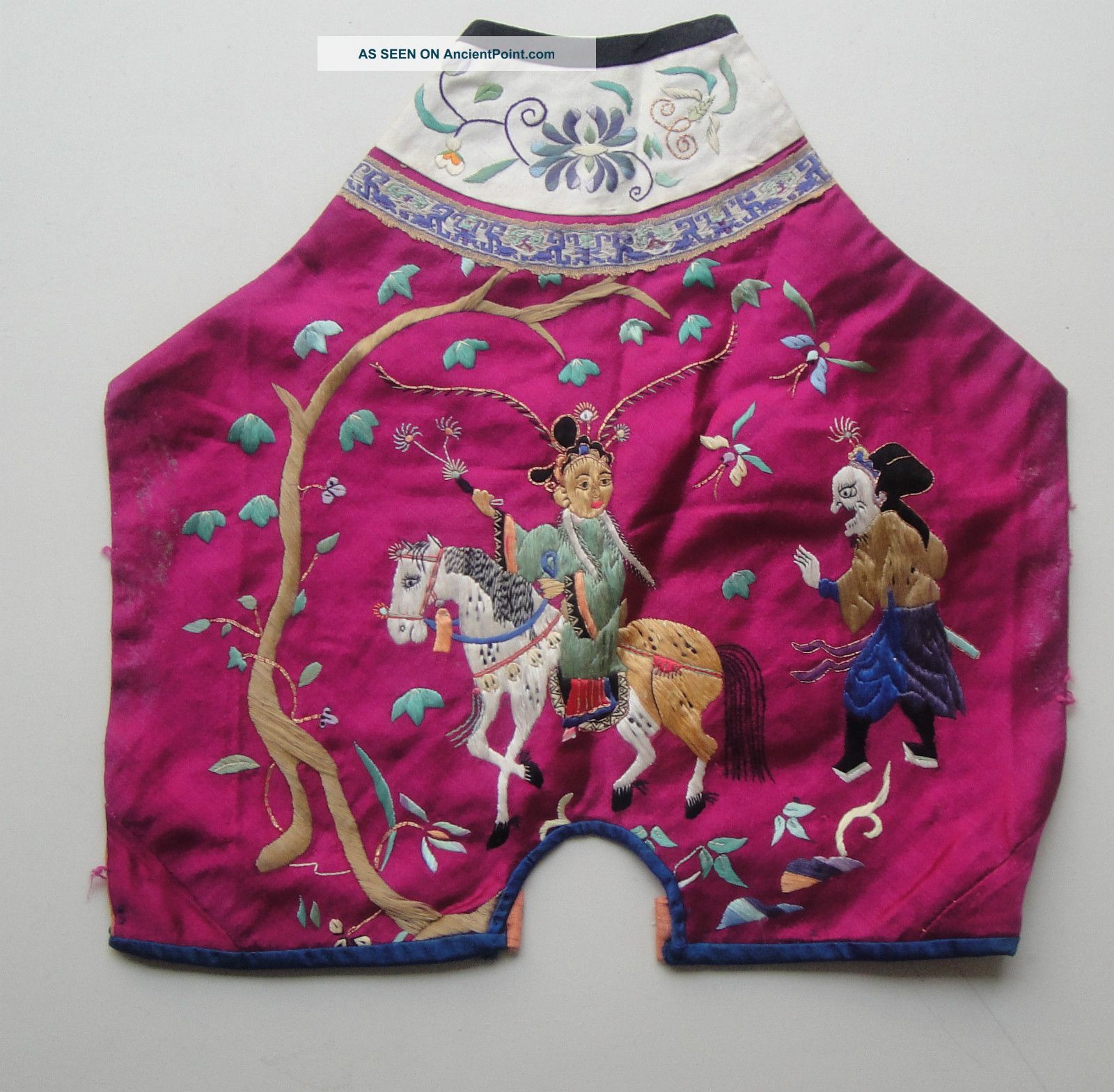 Antique Chinese Silk Baby Trousers Embroidery Bound Feet Shoes Lady Opera Robes & Textiles photo