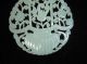 Exquisite Chinese Hetian Jade Carved Flowers ' S Vase Pendant Necklaces & Pendants photo 3