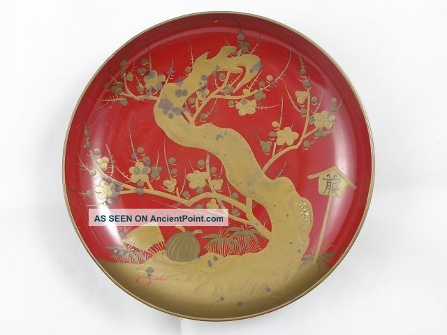 Antique Japanese Lacquer Sake Cup 1900 - 15 Meiji Era Handpainted Nr 2616 Other photo