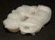 Antique Chinese Carved White Jade Figural Pendant Amulet Animals Beasts Carving Amulets photo 9