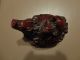 Vintage Chinese Red Lacquer Dragon Statue Turtle Shell Buddha photo 4