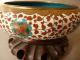 Antique Chinese Cloisonne Bowl On Wooden Stand Bowls photo 3