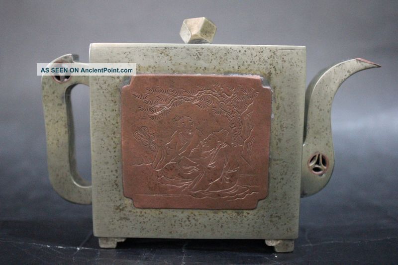 Chinese White Copper And Red Copper Vine Pot Teapots photo