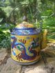 Antique Chinese Cloisonne Teapot Mark On Bottom 7 Color 2 Dragon Decoration 2 Teapots photo 1
