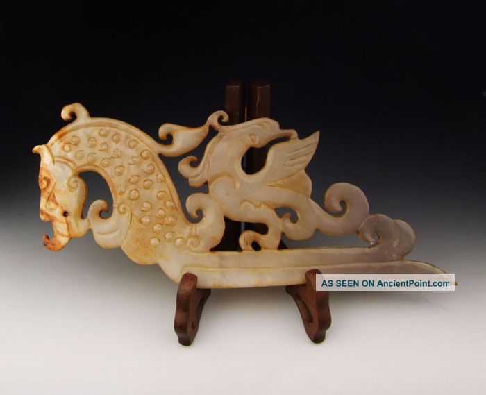 One Dragon&phoenix Jade Carving Vases photo