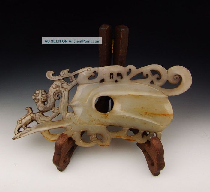 One Dragon&phoenix Jade Carving Vases photo