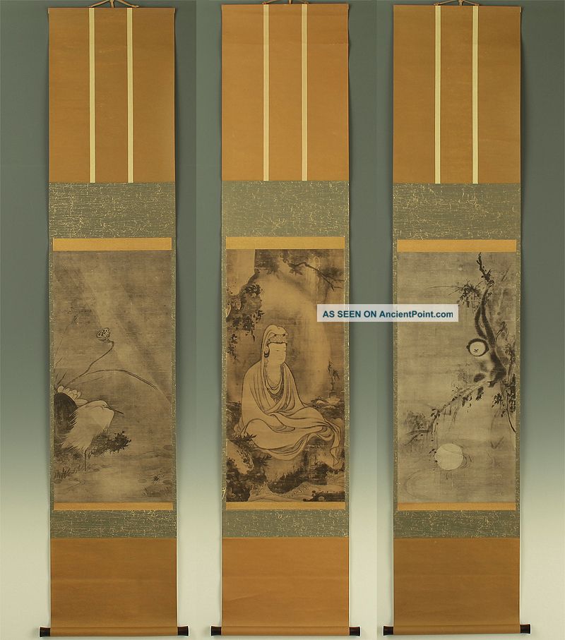 Hanging Scrolls : Reproduction Of Mokkei 