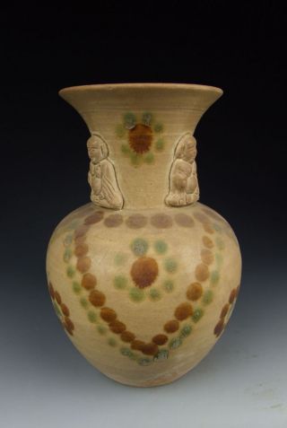 One Changsha Ware Yellow Glazed Pottery Vase photo
