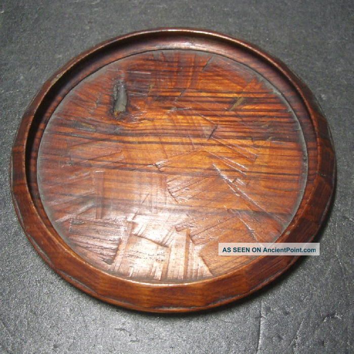 F840: Japanese Wooden Small Tray Made From Popular Pine Tree.  Good Atmosphere Plates photo