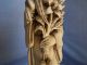 Excellent Vintage Chinese Handcarved Bone / Faux Ivory Woman Statue On Wood Base Men, Women & Children photo 4