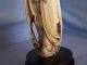 Excellent Vintage Chinese Handcarved Bone / Faux Ivory Woman Statue On Wood Base Men, Women & Children photo 5