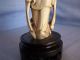 Excellent Vintage Chinese Handcarved Bone / Faux Ivory Woman Statue On Wood Base Men, Women & Children photo 7