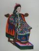 Chinese Study On Rice/pith Paper Of Seated Lady In Bright Coloured Robe 19thc (a Paintings & Scrolls photo 1
