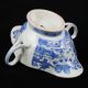 Antique Blue & White Canton China,  Export Porcelain - - Rare Dbl.  Handle Gravy Boat Boxes photo 1