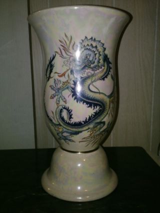 Japanese Opalescent Dragon Vase photo