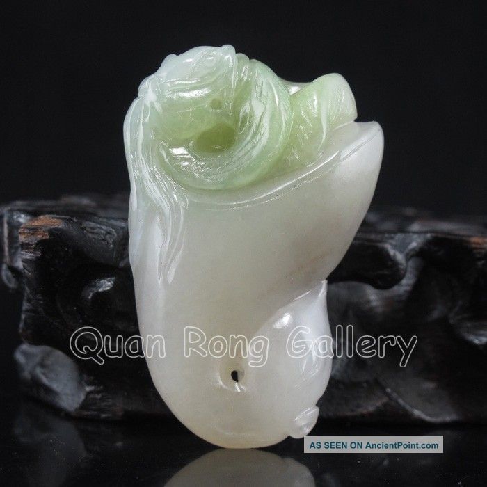 Chinese Hetian Jade Pendant - Dragon & Ruyi Nr Necklaces & Pendants photo