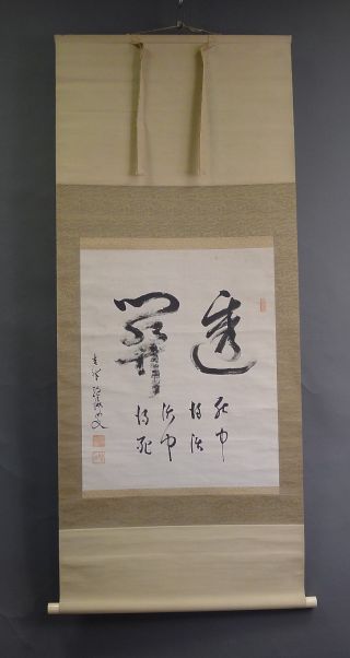 Chinese/japanese Scroll Calligraphy/painting - The Calligraphy - J0049 photo