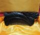 Chinese Blackwood Carved Statue Dragon Auspicious Wooden Comb Lucky Ebony Wood Buddha photo 5