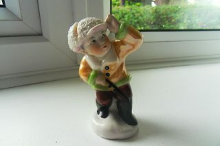 A Vintage Nicely Hand Painted Chinese Figure Of A Boy/man.  In Excellent Condt. photo