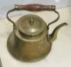 Antique Chinese Brass Teapot W/flowers Etched On The Sides Teapots photo 4