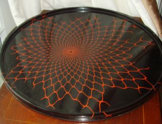 Stunning Designer Lacquer Tray Japanese With Good Design Label photo