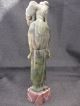 Chinese Hand Carved Stone Figurine Height Nine Inches Good Condition Men, Women & Children photo 2