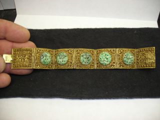 Very Fine Chinese Jade Carved Bracelet photo