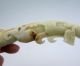 Antique Chinese Old Jade Carved Dragon Phoenix Bow And Arrow Other photo 11