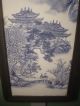 19th Century Chinese Porcelain Wall Plaque Signed Blue & White 21 By 8 Inches Paintings & Scrolls photo 3