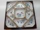 Antique Oriental Wood /glass Painted Box W/ Painted Glassware Inside Boxes photo 4