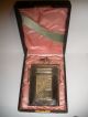 Exquisite Antique Chinese Fine Detailed Gold Wash Card Case In Box Boxes photo 9