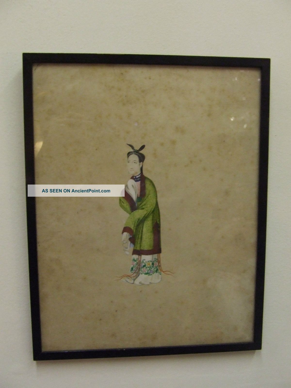 Finely Painted 19th Century Pith/rice Paper Picture Of An Empress Paintings & Scrolls photo