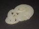 Antique Chinese Carved White Jade Figural Pendant Amulet Beasts Bird Amulets photo 1