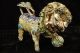 Chinese Export Gilt Silver & Enamel Filigree Temple Foo Dog Figure Foo Dogs photo 1
