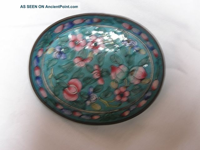 Small Chinese Canton Enamel Plate Late Qing Dy 1880 - 1900 Handpainted Nr 2971 Plates photo
