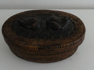 Old Oriental Basket Box photo