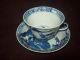 Chinese Blue White Figural Porcelain Cup & Saucer Kangxi Mark Saucer Plate Vase Porcelain photo 1