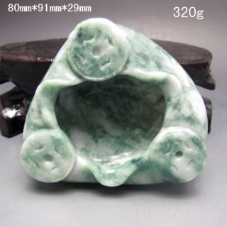 100% Natural Jadeite A Jade Hand - Carved Brush Washer Nr/bg2382 photo