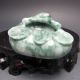 100% Natural Jadeite A Jade Hand - Carved Brush Washer Nr/bg2382 Brush Washers photo 2