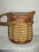 Antique Asian Basket Bag Hand Made In Japan By Sharonne Closed Lid Lined Other photo 1