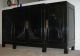 1800 ' S Black Lacquer Cabinet With Carved Doors Cabinets photo 1