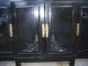 1800 ' S Black Lacquer Cabinet With Carved Doors Cabinets photo 2