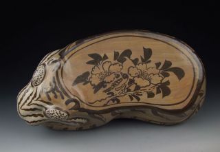 One Cizhou Ware Black&brown Coloring Porcelain Headrest photo