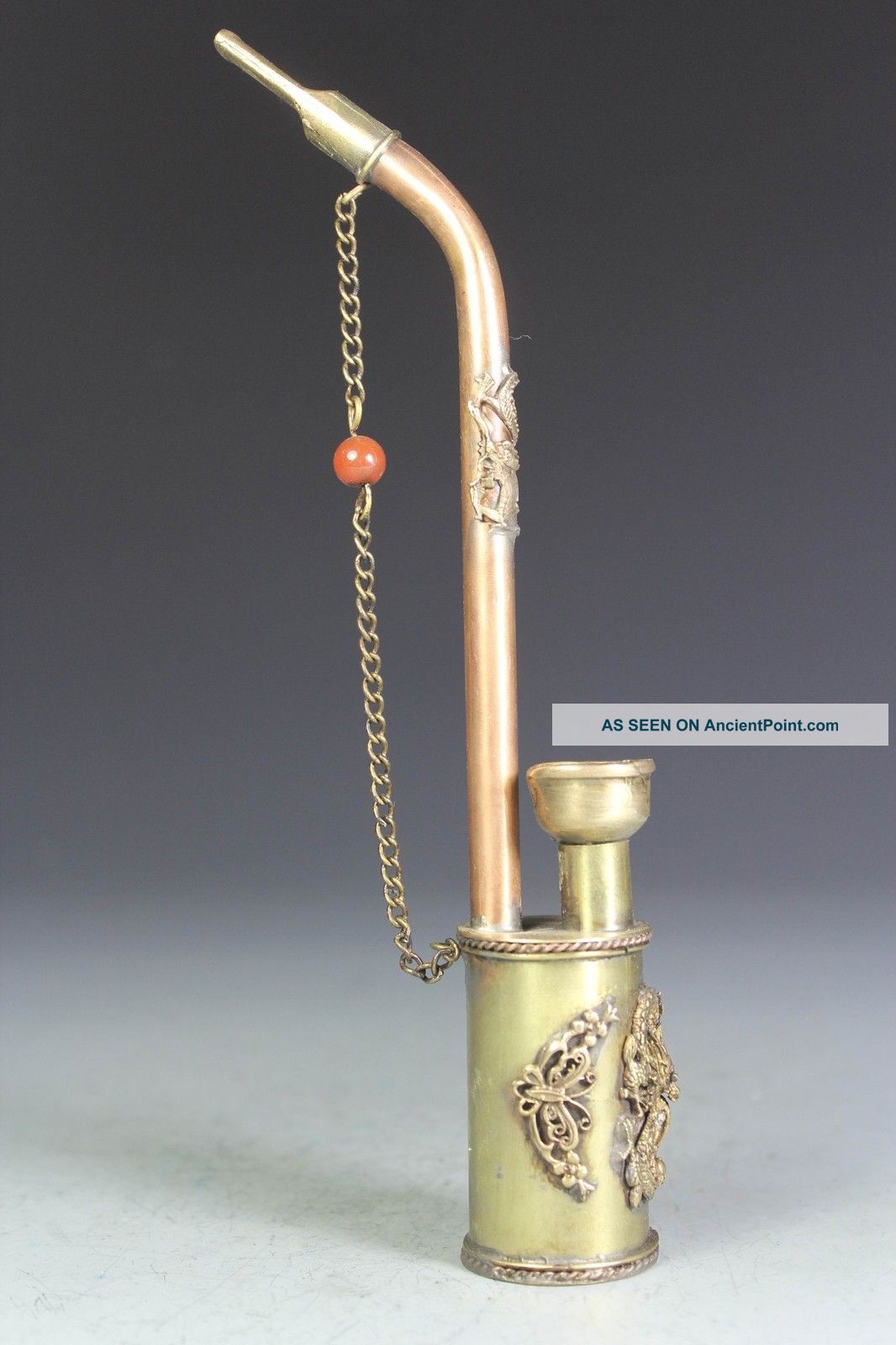Chinese Handwork Dragon Old Copper Smoking Tool Other photo