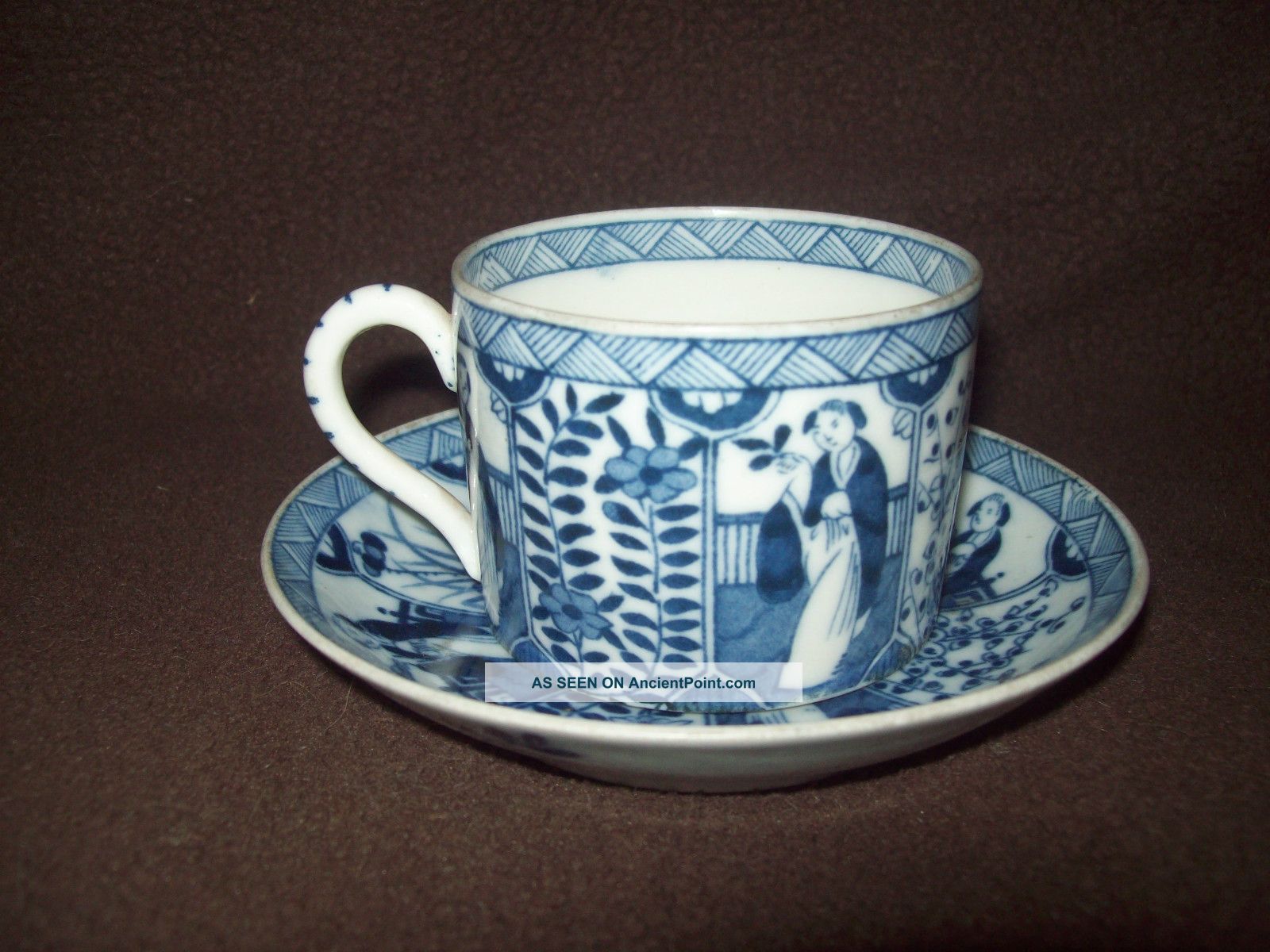 Fine Chinese Blue White Porcelain Coffee Cup And Saucer Kangxi Double Ring Vase Porcelain photo