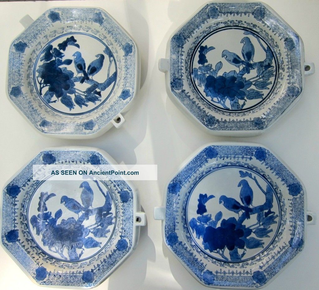 4 Porcelain Plates Hot Water Plate Warmer Plates photo