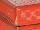 Red Laquer Vintage Chinese Cinnabar Box Fish Motif Jade Inlay Boxes photo 6