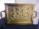 Best Ever Antique Persian Middle Eastern Repousee Brass Tray Middle East photo 2