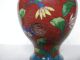 Vintage Early 1900 ' S Chinese Cloisonne Vase W/ Salt Celler & Pepper Shaker Set Other photo 9